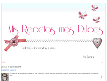 Tablet Screenshot of misrecetasmasdulces.com